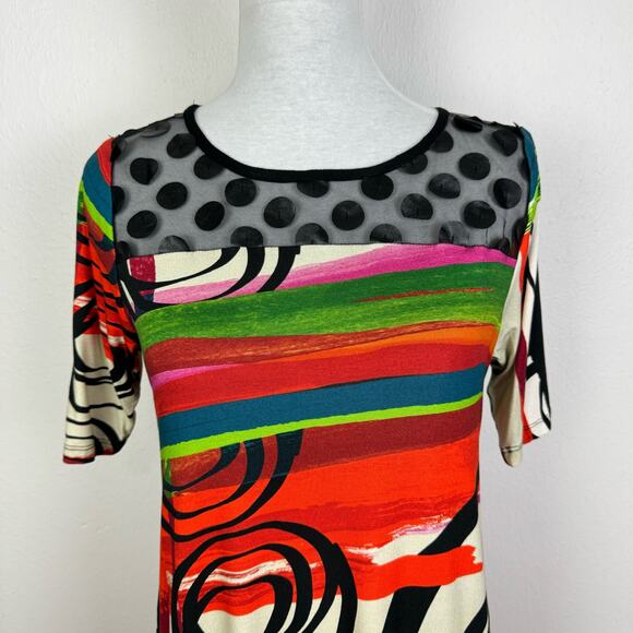 Uncle Frank | Tonya Orange Artistic Print Mini Shift Dress - Picture 6 of 11